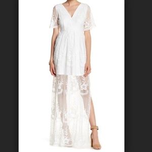 Soieblu Ivory Lace Maxi Dress